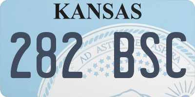 KS license plate 282BSC