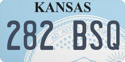 KS license plate 282BSQ