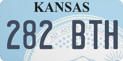 KS license plate 282BTH