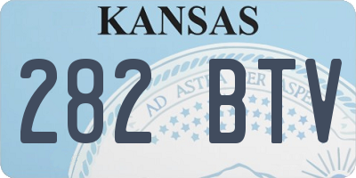 KS license plate 282BTV