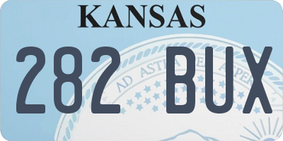 KS license plate 282BUX
