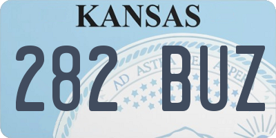 KS license plate 282BUZ
