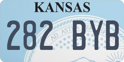 KS license plate 282BYB