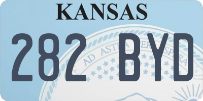 KS license plate 282BYD