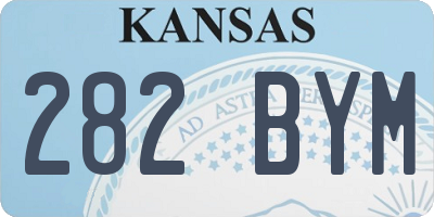 KS license plate 282BYM