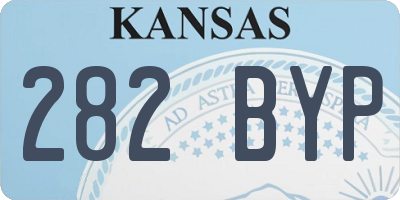 KS license plate 282BYP