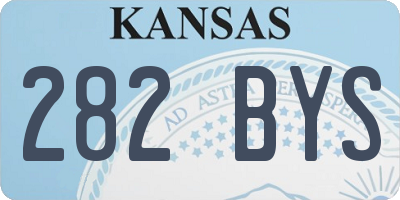 KS license plate 282BYS