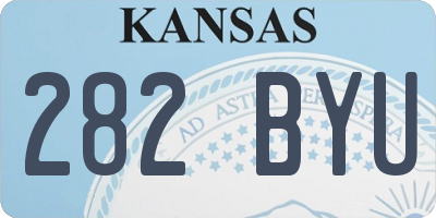 KS license plate 282BYU
