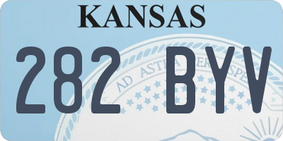 KS license plate 282BYV