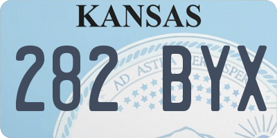 KS license plate 282BYX