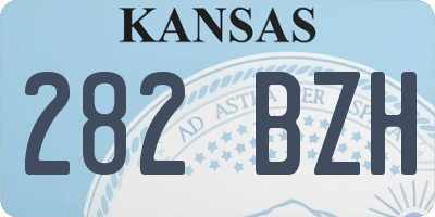 KS license plate 282BZH