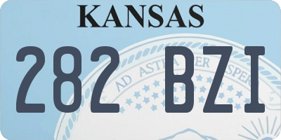 KS license plate 282BZI