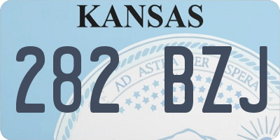 KS license plate 282BZJ