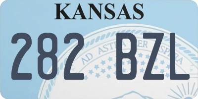 KS license plate 282BZL