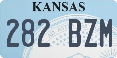 KS license plate 282BZM