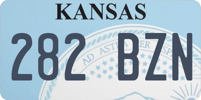 KS license plate 282BZN
