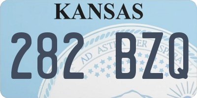 KS license plate 282BZQ