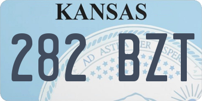 KS license plate 282BZT