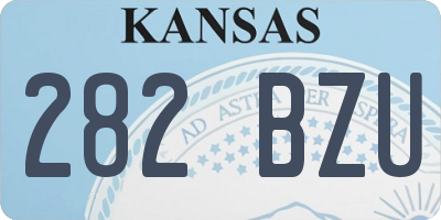KS license plate 282BZU