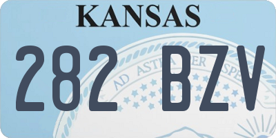 KS license plate 282BZV