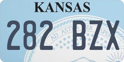 KS license plate 282BZX