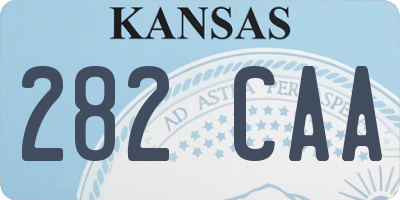 KS license plate 282CAA
