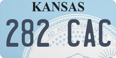 KS license plate 282CAC