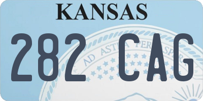 KS license plate 282CAG
