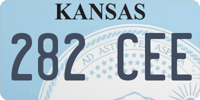 KS license plate 282CEE