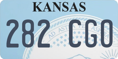 KS license plate 282CGO