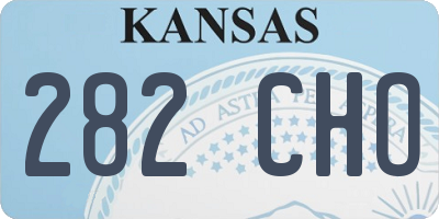 KS license plate 282CHO