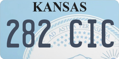 KS license plate 282CIC