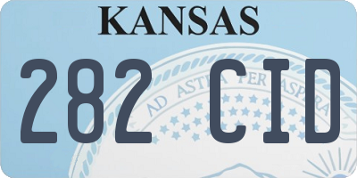 KS license plate 282CID