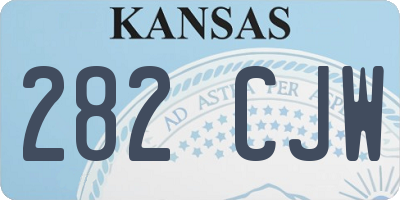 KS license plate 282CJW