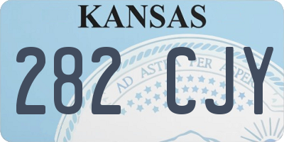 KS license plate 282CJY