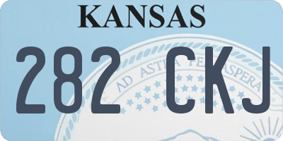 KS license plate 282CKJ
