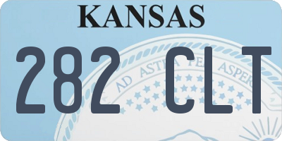 KS license plate 282CLT