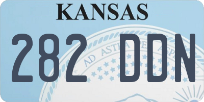 KS license plate 282DDN