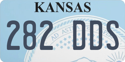 KS license plate 282DDS