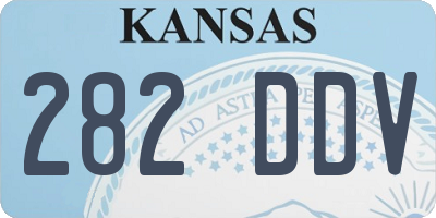 KS license plate 282DDV