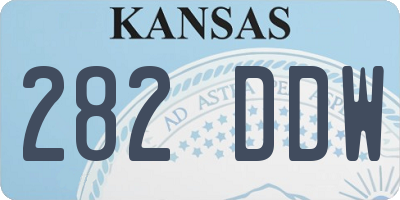 KS license plate 282DDW