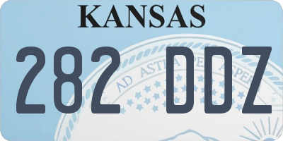 KS license plate 282DDZ