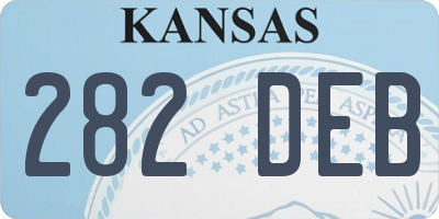 KS license plate 282DEB