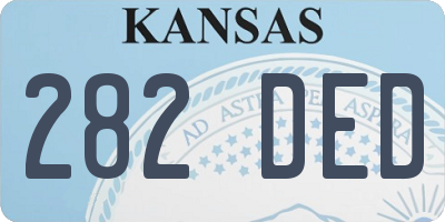 KS license plate 282DED