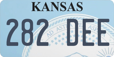 KS license plate 282DEE