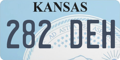 KS license plate 282DEH