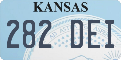 KS license plate 282DEI