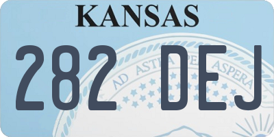 KS license plate 282DEJ