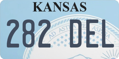 KS license plate 282DEL