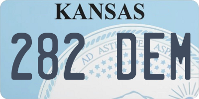 KS license plate 282DEM